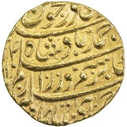 DURRANI: Ahmad Shah, 1747-1772, AV mohur (10.95g), Shahjahanabad (Delhi), AH1174 year 14. EF-AU