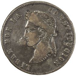 BOLIVIA: AR 8 soles, 1855-PTS. VF