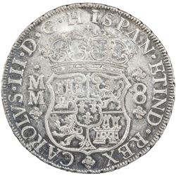 MEXICO: Carlos III, 1759-1788, AR 8 reales, 1761-Mo. AU