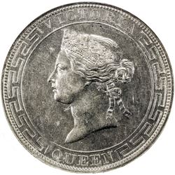 HONG KONG: Victoria, 1841-1901, AR dollar, 1866. NGC AU55