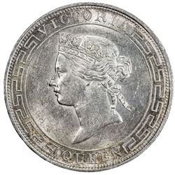 HONG KONG: Victoria, 1842-1901, AR dollar, 1867. NGC MS62