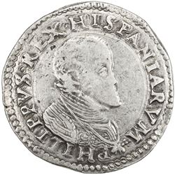 MILAN: Felipe II, 1556-1598, AR ducatone (31.96g), ND. VF