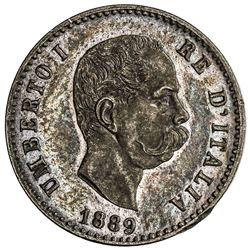 ITALY: Umberto I, 1878-1900, AR 50 centesimi, 1889-R. NGC MS63