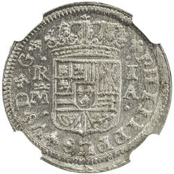 SPAIN: Felipe V, 1700-1746, AR real (26.67g), 1726-M. NGC MS63