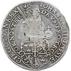 SWEDEN: Johan III, 1568-1592, AR riksdaler (28.60g), 1576. F