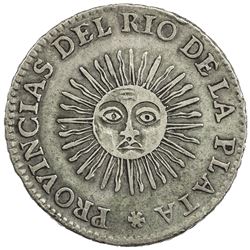 ARGENTINA: Rio de la Plata, 1810-1831, AR 2 soles, 1826-RA. VF