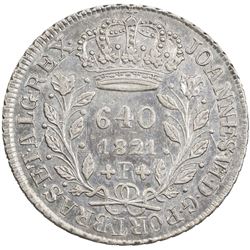 BRAZIL: Joao VI, 1818-1822, AR 640 reis, 1821-R. EF-AU