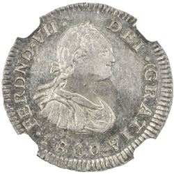 COLOMBIA: Fernando VII, 1808-1819, AR 1/2 real, 1810-P. NGC MS61