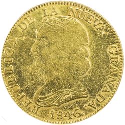 COLOMBIA: AV 16 pesos, Popayan, 1846. ANACS VG10