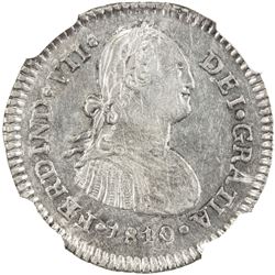 GUATEMALA: Fernando VII, 1808-1821, AR real, 1810-NG. NGC AU58