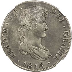 GUATEMALA: Fernando VII, 1808-1821, AR 8 reales, 1813-NG. NGC EF45