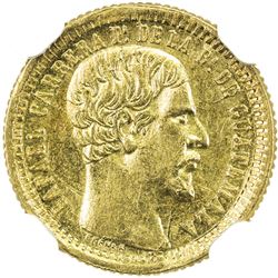 GUATEMALA: AV peso, 1859. NGC AU58