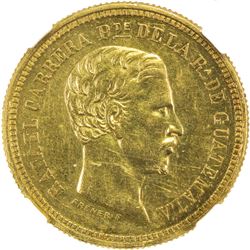 GUATEMALA: AV 4 pesos, 1861. NGC AU55