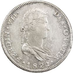 MEXICO: GUADALAJARA: Fernando VII, 1808-1821, AR 8 reales, 1821-Ga. AU