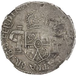 MEXICO: ZACATECAS: Fernando VII, 1808-1821, AR 8 reales, Zacatecas, 1810, NGC EF40