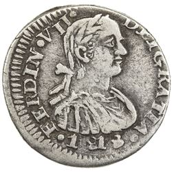 MEXICO: ZACATECAS: Fernando VII, 1808-1821, AR 1/2 real, 1818-Z. VF