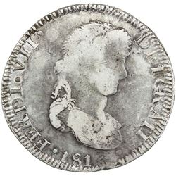 MEXICO: ZACATECAS: Fernando VII, 1808-1821, AR 8 reales, 1818-Zs. VF