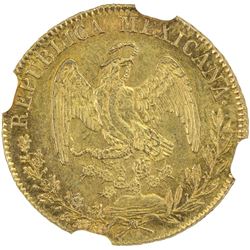 MEXICO: AV escudo, 1834-Do. NGC MS62