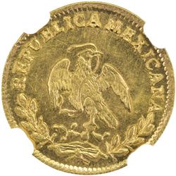 MEXICO: AV escudo, 1860-Zs. NGC MS64
