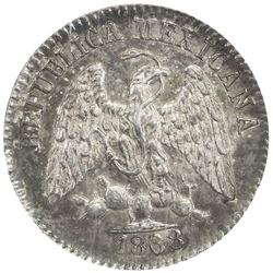 MEXICO: AR 5 centavos pattern, 1868-Mo. NGC MS64