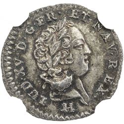 WINDWARD ISLANDS (Isles du Vent): Louis XV, 1715-1774, AR 6 sols, 1731-H. NGC MS63