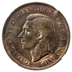 AUSTRALIA: George VI, 1936-1952, AE penny, 1946(m). NGC MS65