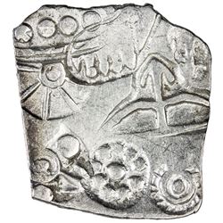 MAGADHA: Punchmarked, ca. 500-430 BC, AR karshapana (2.55g). VF-EF