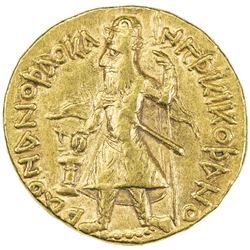 KUSHAN: Kanishka I, ca. 127-147, AV dinar (7.93g). EF