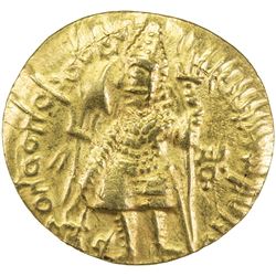 KUSHAN: Vasu Deva I, ca. 191-230, AV dinar (8.05g). EF