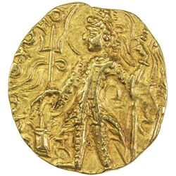 KUSHAN: Vasu Deva II, ca. 290-310, AV dinar (7.82g). EF