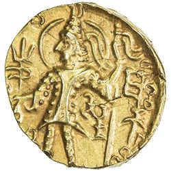 KUSHAN: Shaka, ca. 325-345, AV dinar (7.76g). EF