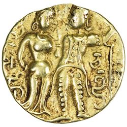GUPTA: Chandragupta I, 319-343, AV dinar (7.40g). VF
