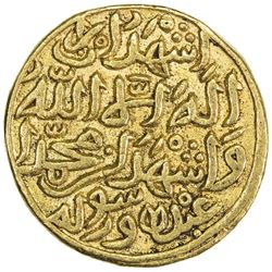 DELHI: Muhammad III, 1325-1351, AV dinar (12.79g), Hadrat Delhi, AH726. VF