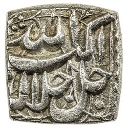 MUGHAL: Akbar I, 1556-1605, AR square 1/2 rupee (5.66g), Lahore, IE37. EF