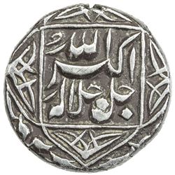 MUGHAL: Akbar I, 1556-1605, AR 1/2 rupee (5.67g), Lahore, IE49. VF-EF