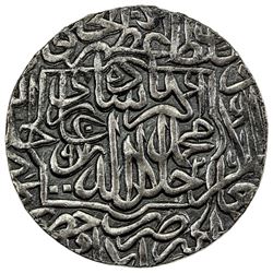 MUGHAL: Akbar I, 1556-1605, AR rupee (11.48g), Hadrat Delhi, AH972. EF