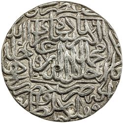 MUGHAL: Akbar I, 1556-1605, AR rupee (11.41g), Hadrat Delhi, AH972. EF