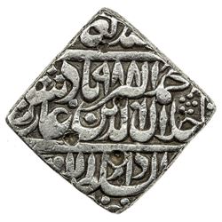 MUGHAL: Akbar I, 1556-1605, AR square rupee (11.21g), Lahore, AH988. VF
