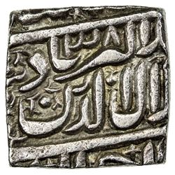 MUGHAL: Akbar I, 1556-1605, AR square rupee (11.39g), Ahmadabad, IE38. VF-EF