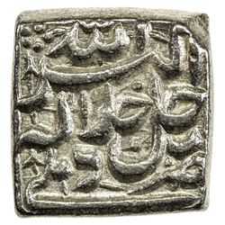 MUGHAL: Akbar I, 1556-1605, AR square rupee (11.35g), Delhi, IE42. EF