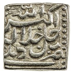 MUGHAL: Akbar I, 1556-1605, AR square rupee (11.23g), Delhi, IE42. VF-EF
