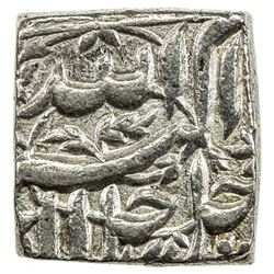 MUGHAL: Akbar I, 1556-1605, AR square rupee (11.33g), Tatta, IE50. EF