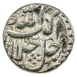 MUGHAL: Akbar I, 1556-1605, AR rupee (11.34g), Lahore, IE46. EF