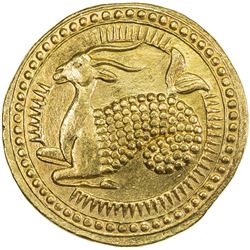 MUGHAL: Jahangir, 1605-1628, AV mohur (10.80g), Agra, AH1031 year 16. EF