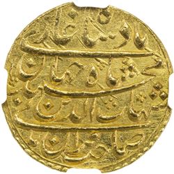 MUGHAL: Shah Jahan I, 1628-1658, AV mohur, Surat, year 2. NGC MS64
