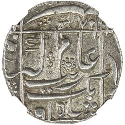 MUGHAL: Aurangzeb, 1658-1707, AR rupee, Junagadh, AH1083. NGC AU58