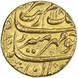 MUGHAL: Aurangzeb, 1658-1707, AV mohur (10.95g), Lahore, AH1118 year 50. VF