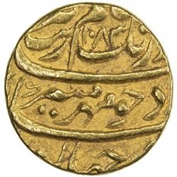 MUGHAL: Aurangzeb, 1658-1707, AV mohur (10.94g), Multan, AH1083 year 15. VF