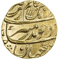 MUGHAL: Aurangzeb, 1658-1707, AV mohur (10.58g), Patna, AH1113 year 46. EF
