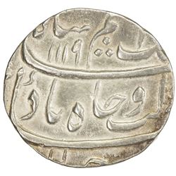 MUGHAL: Azam Shah, 1707, AR rupee (10.87g), Burhanpur, AH1119 year one (ahad). EF